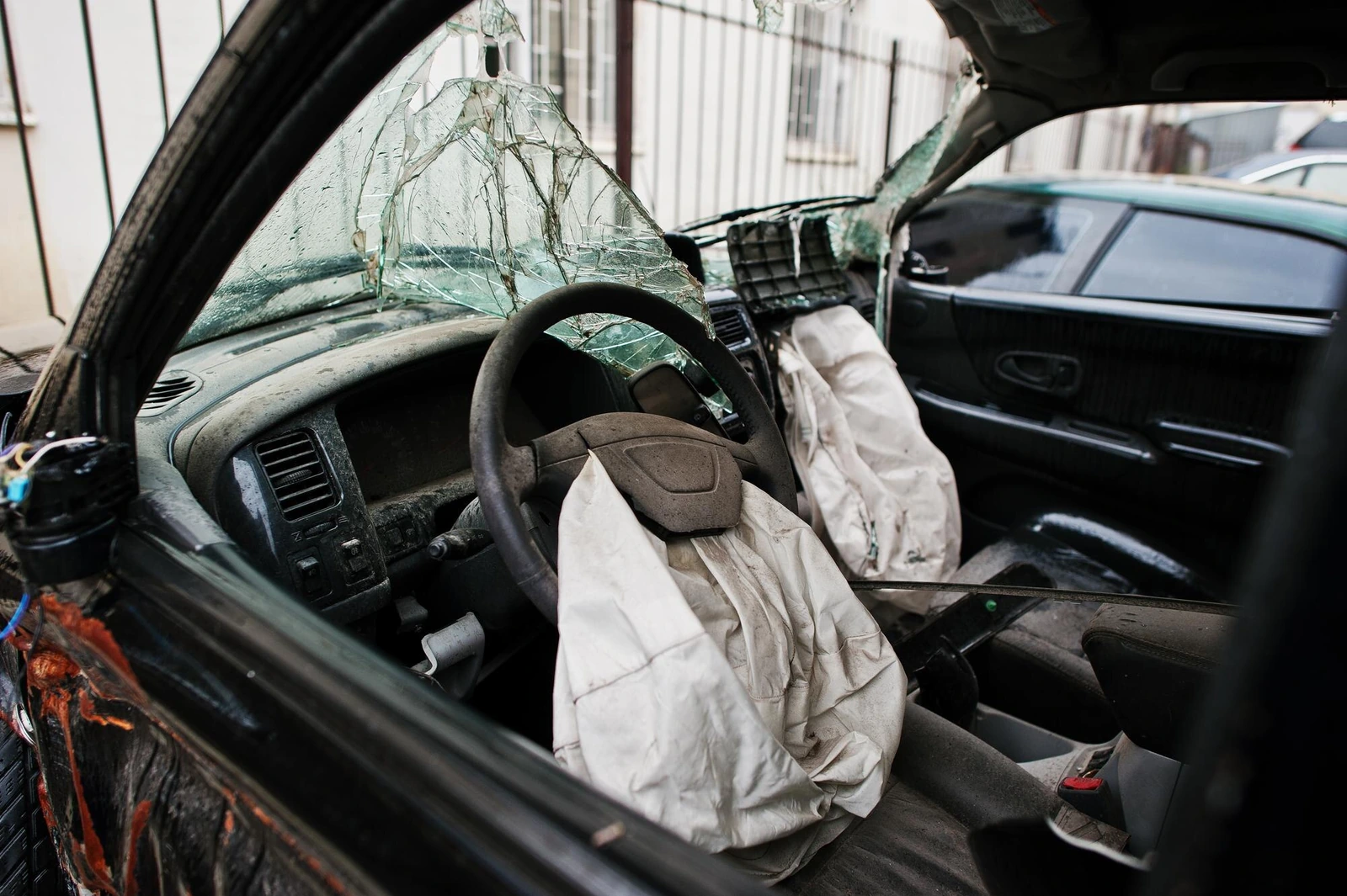 Investigators preserving evidence after a truck crash
