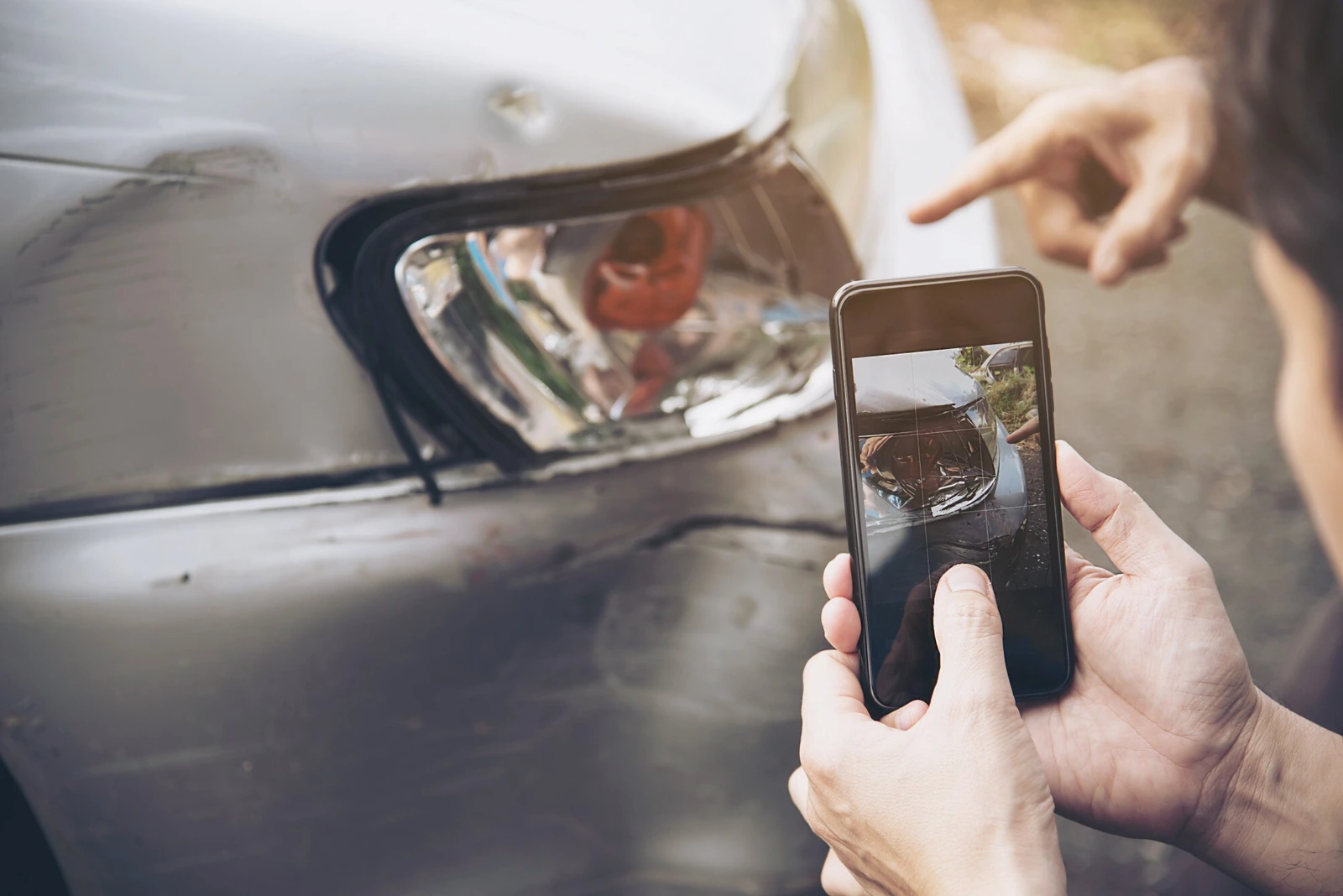 Documenting the scene after a drunk driving crash